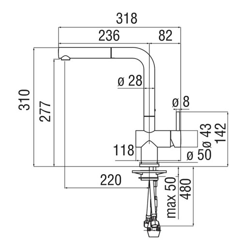 Nobili Live Designer Tap Main Pressure